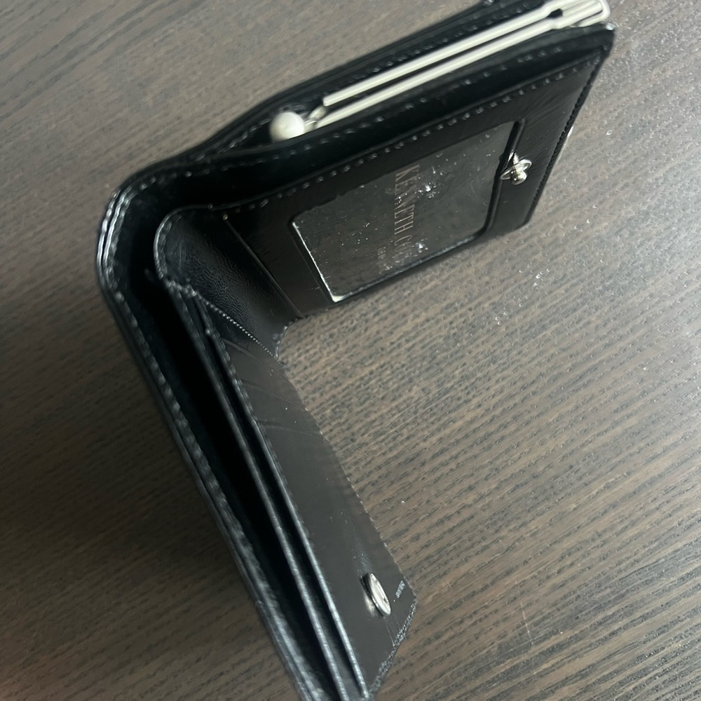 Kenneth Cole Black and Gray Striped Wallet - Picture 4 of 5